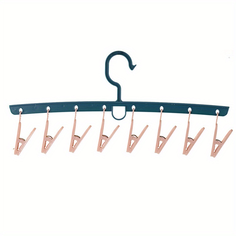 8 Clip Contrast Plastic Storage Hanger for Socks Underwear Hats