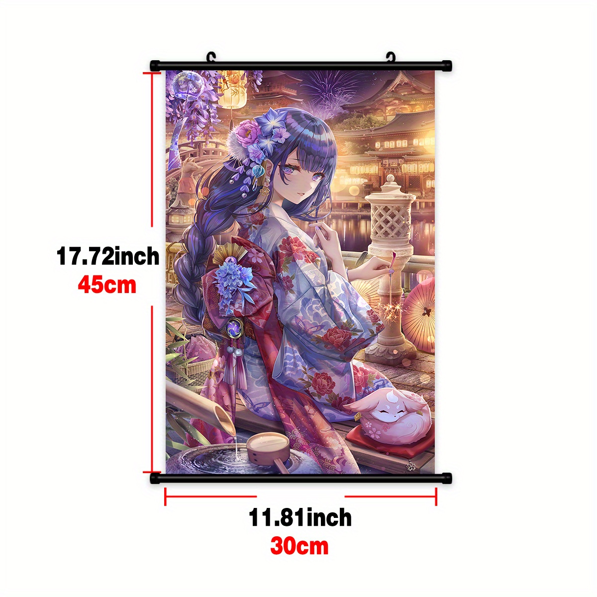 Cute Anime Girl Wall Scroll Poster Pretty Game Character Painting Wall Art  Decor