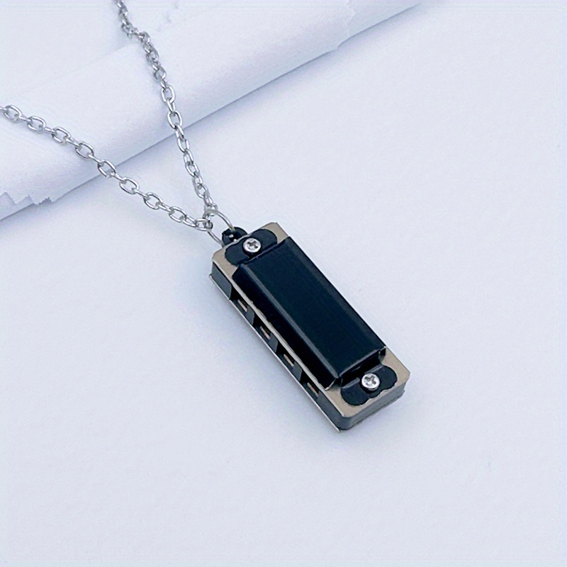 Necklace Harmonica, Four-hole -tone Mini Harmonica, 4 Holes, 8 Tones, Playing Harmonica, Can