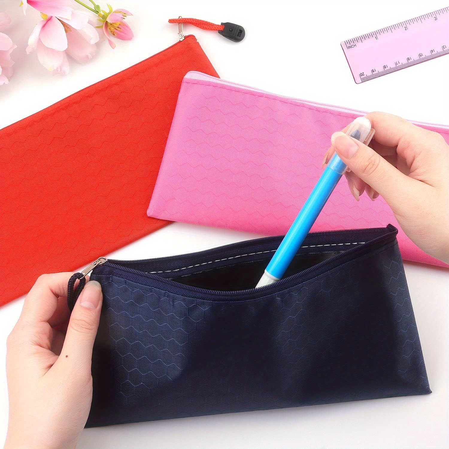 Pencil Bags Pencil Bag Small Zipper Bag Large Capacity - Temu