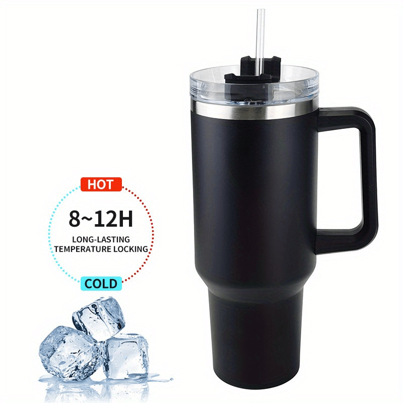 1pcs Drinkware 40oz Mug Tumbler With Handle Insulated Tumblers Lids Straw Stainless  Steel Coffee Termos Cup