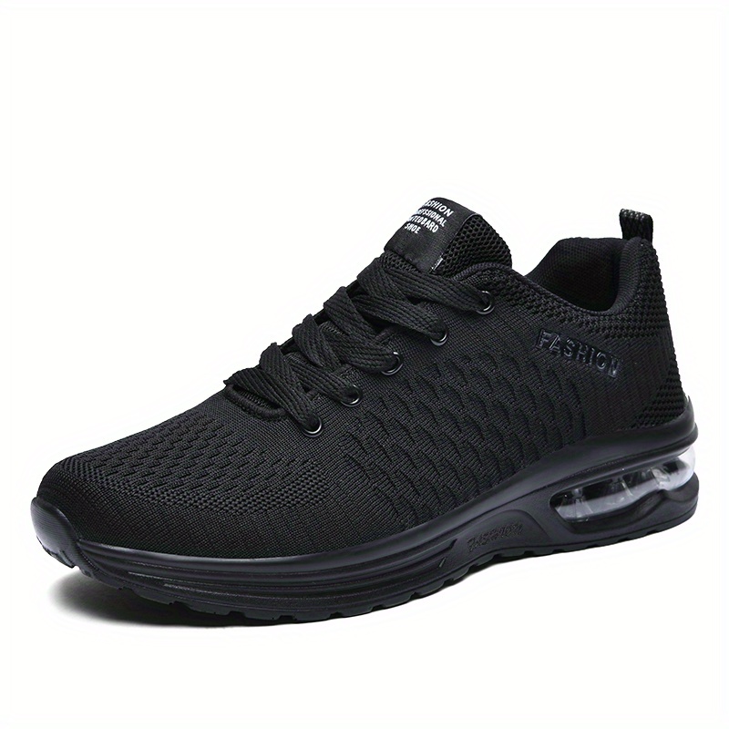 Image of Geaino Men's Lightweight Breathable Sneakers With Cushioned Sole - Solid Color Athletic Suitable For Gym,, Casual Wear - Spring Summer Fall Round Toe Sneakers (lace-up)
