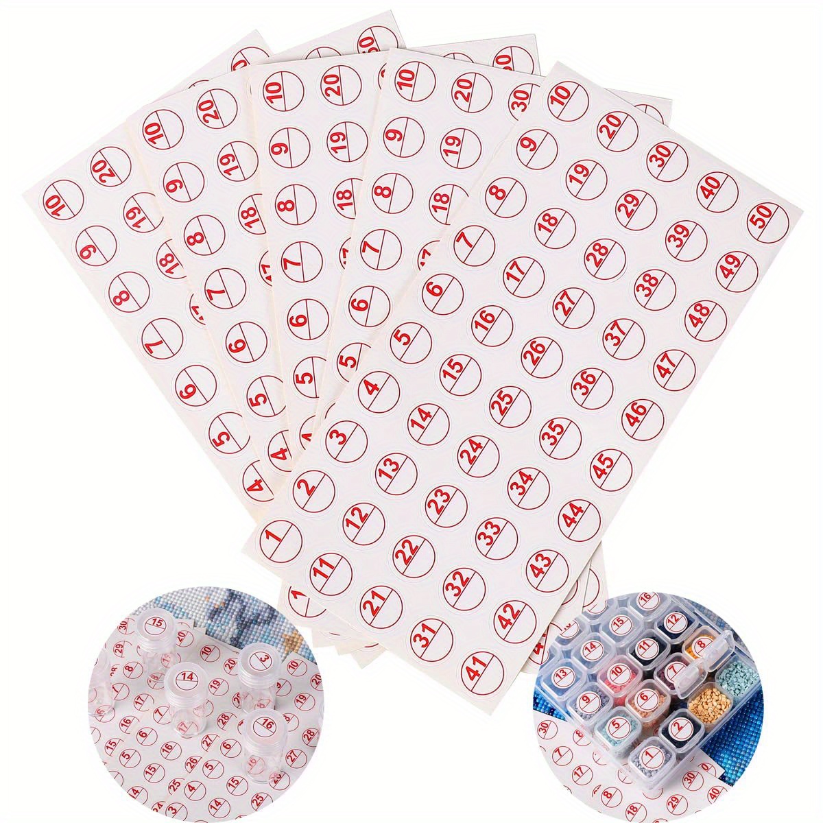Diamond Painting Accessories Labels Storage Container Sticker Sheets Name  Number Labels White Rectangle Stickers Small Blank Self Adhesive Writable  Square Round Stickers 5d Diy Diamond Art Tools For Adults And Kid 