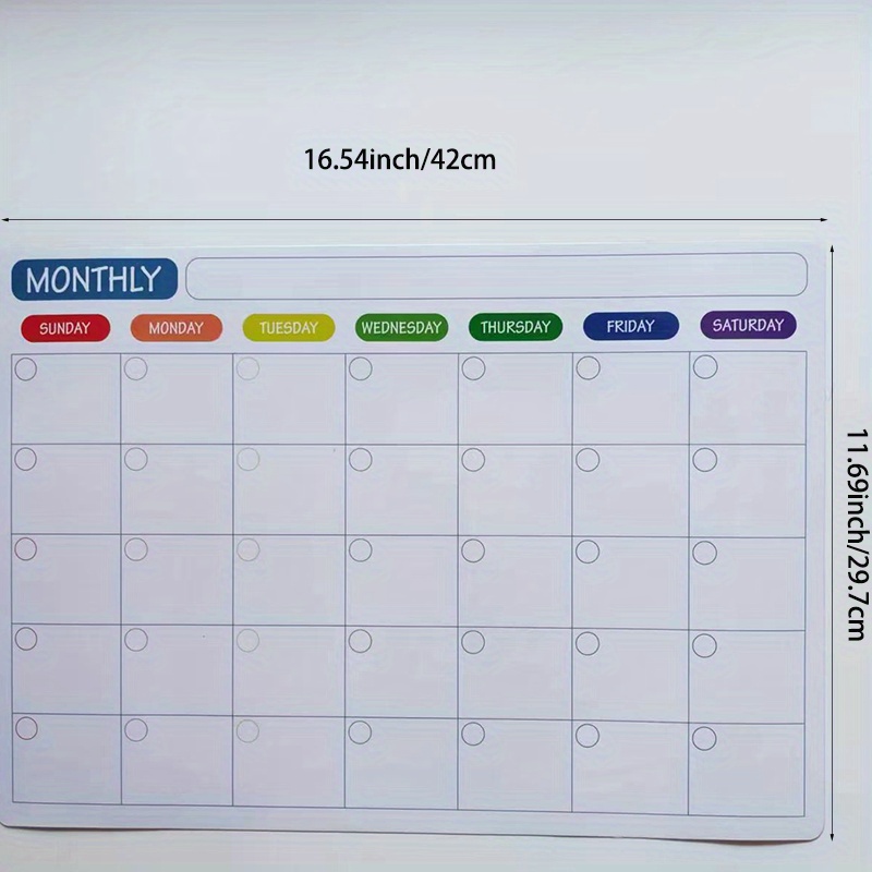 Monthly Planners Magnetic A3, Weekly Planner Magnetic