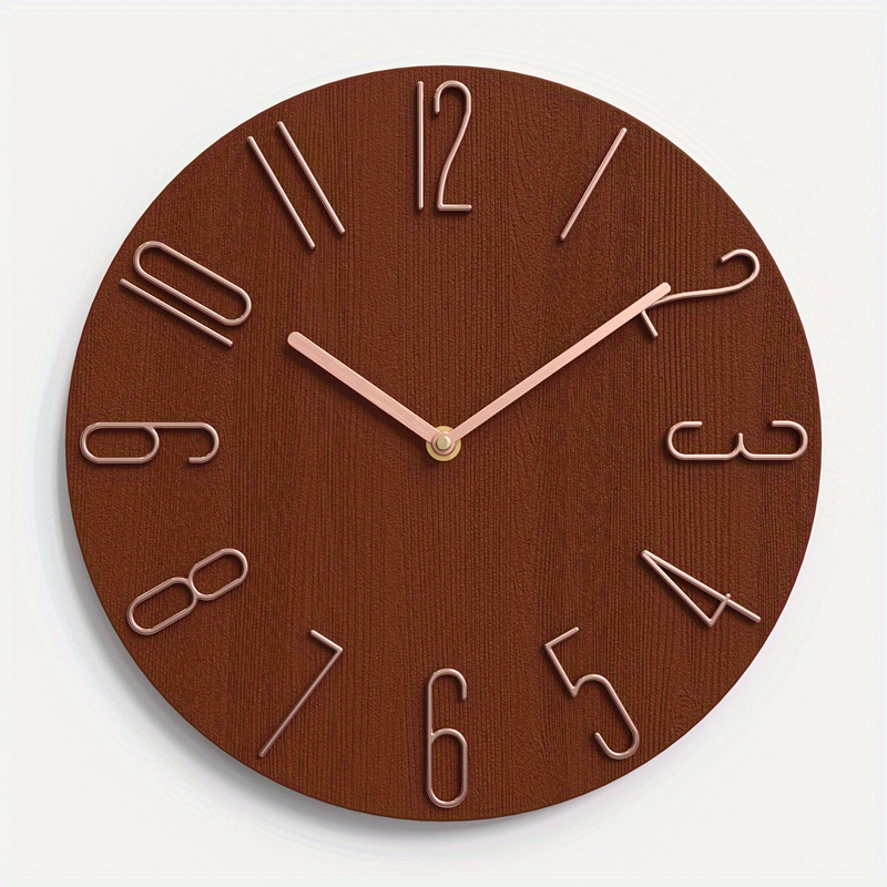 Reloj de cocina de estilo retro con temporizador en una mesa de madera.  representación 3d