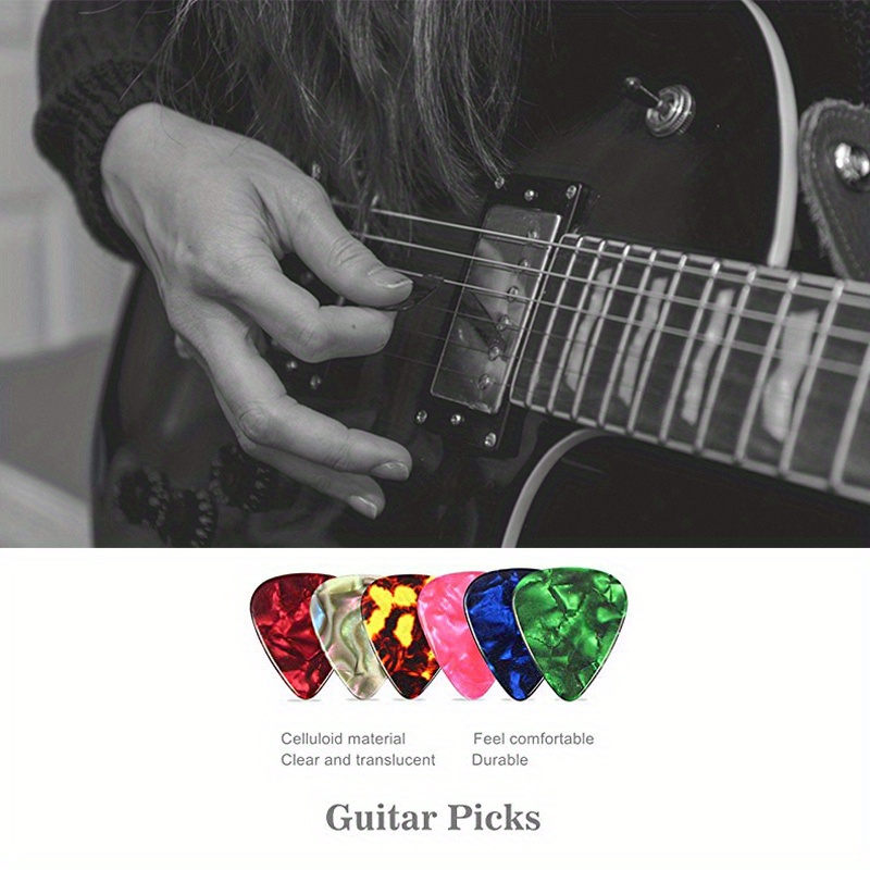 Upgrade Your Guitar Playing with 15/30/60pcs of 0.46mm Thickness Guitar/Ukulele Picks - Suitable for Bass, Electric & Acoustic Guitars!