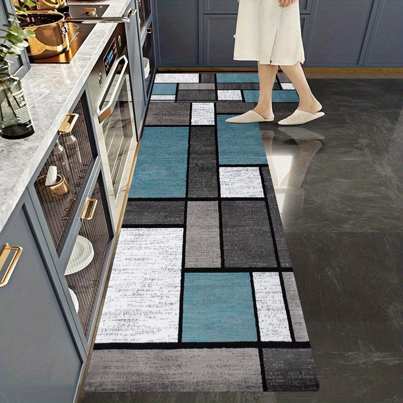 1  thickened kitchen floor mat non slip oil proof floor mat waterproof runner rug dirt resistant floor carpet machine washable entrance doormat   room laundry bathroom water absorbing floor mat room decor details 3