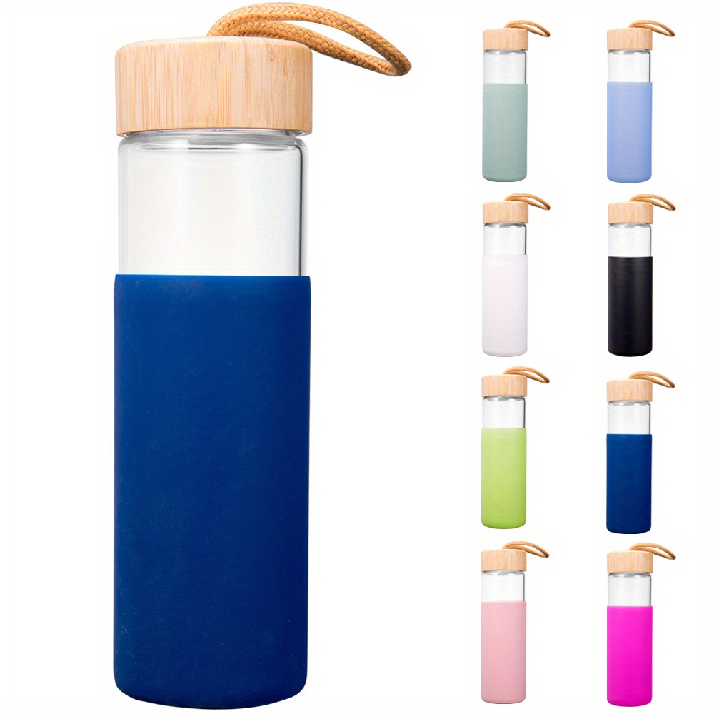 Buy Wholesale China 550ml Slim Shape Silicone Sleeve Borosilicate Glass  Sports Water Bottle With Bamboo Lid & Glass Sports Water Bottle at USD 2.5