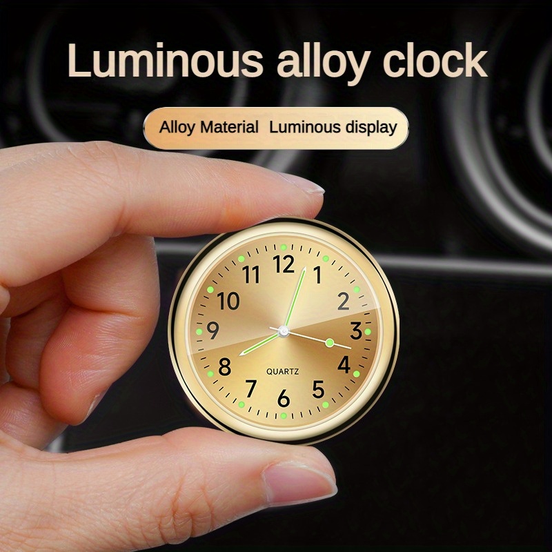 Pocket Small Mini Luminous Quartz Analog Watch Stick-On Clock For