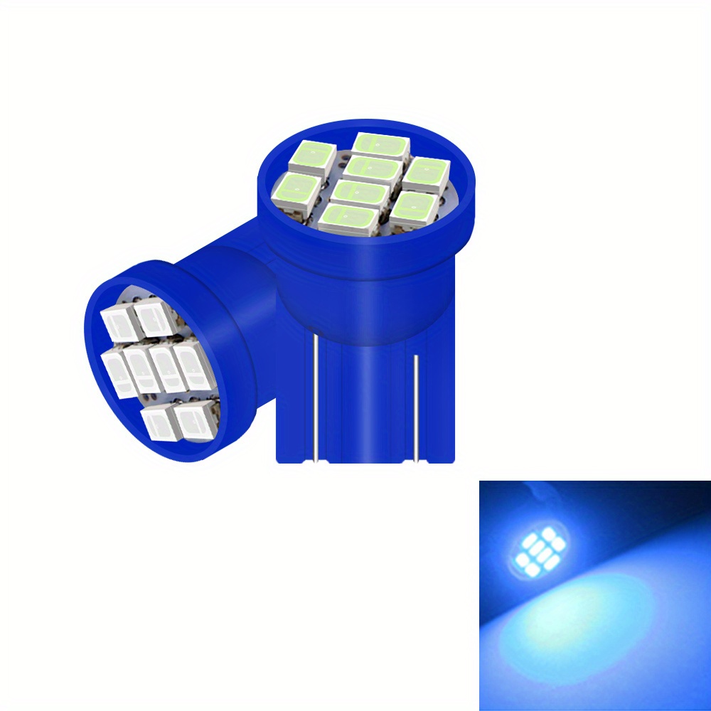 PHINLION Bombilla LED azul 194 súper brillante 168 175 2825 T10 cuña 15-SMD  4014 chipsets LED bombillas de repuesto para cúpula de coche, mapa