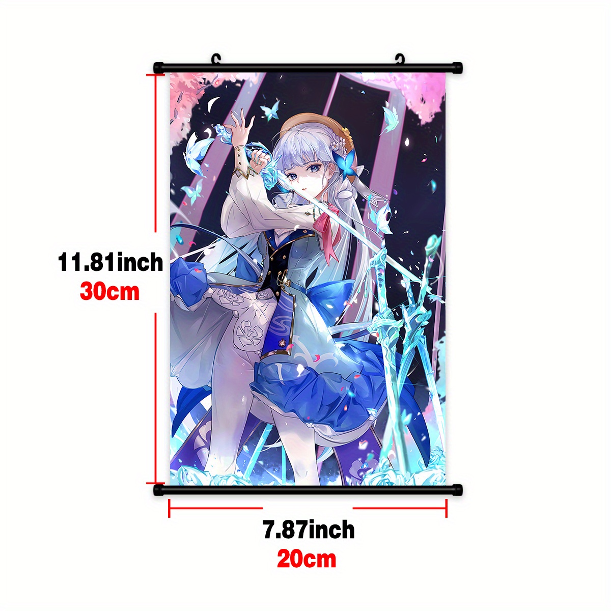 BAWUTZ Yoru Anime Girls Scroll Poster Wall Fabric Decor Hanging Paintings  Wood Frame Hanger Magnetic Kit Holder Print Picture for Living Room Bedroom