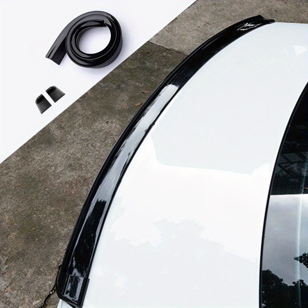 Universal Black Carbon Fiber Trunk Spoiler Lip Kit Car Rear - Temu