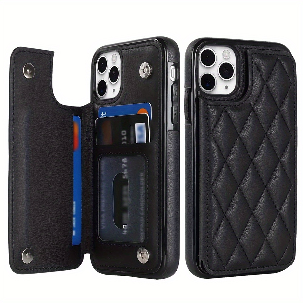 Leather Wallet Case Iphone 14 13 12 11 Pro Max Mini Wallet Temu