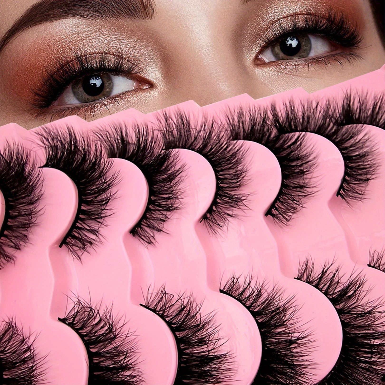 Fluffy Fox Eye False Eyelashes Natural Look Extensions For A Temu