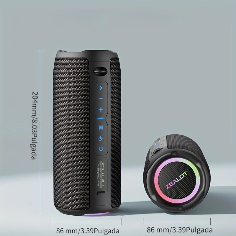 ZEALOT Altavoz Bluetooth, altavoz inalámbrico impermeable IPX7 con sonido  estéreo fuerte de 20 W, altavoces portátiles para exteriores con Bluetooth