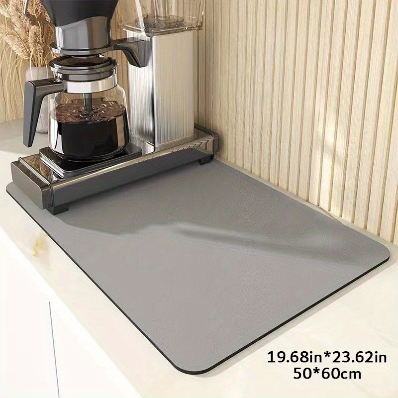Coffee Machine Seat Mat, Hide Stains Bowl Dish Drying Placemat