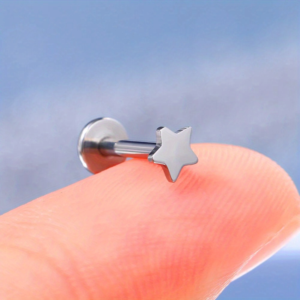 Charming Clow Star Clear Zircon Ear Stud Stainless Steel Ear - Temu