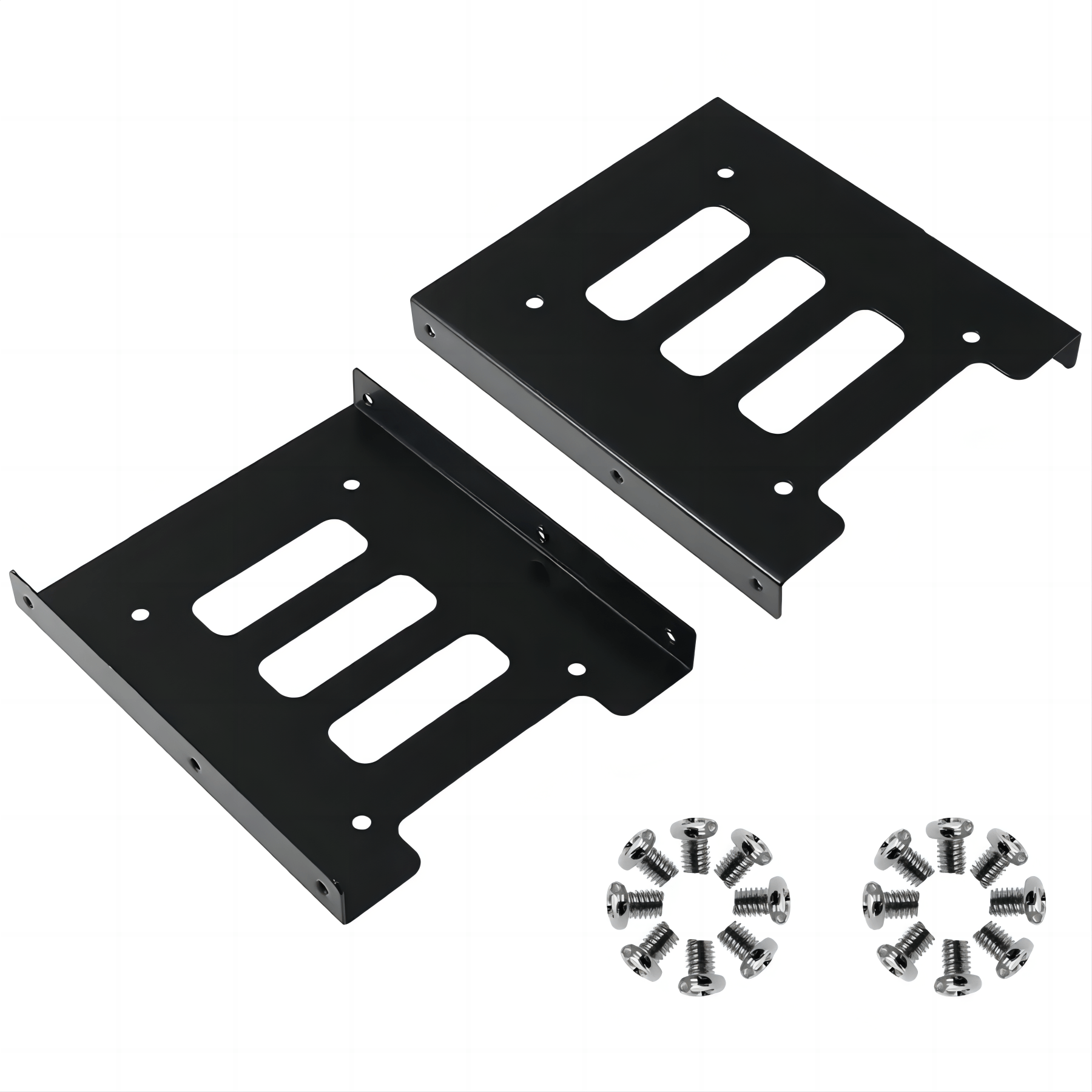 2packs 2.5 To 3.5 SSD HDD Hard Disk Drive Bays Holder Metal Mounting  Bracket Adapter For PC SSD Holder