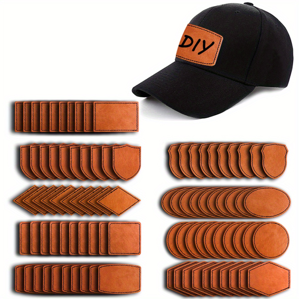  30PC Pieces Blank Rustic Leatherette Hat Patches with
