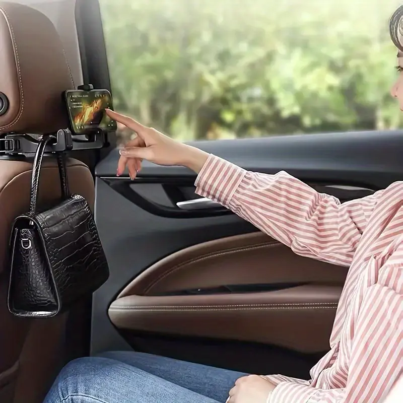 1 Stück Autositz-Kopfstützenhaken, multifunktionaler universeller  Handyhalter, Haken zum Aufhängen von Taschen, Auto-Innenzubehör, Autozubehör  - Temu Austria