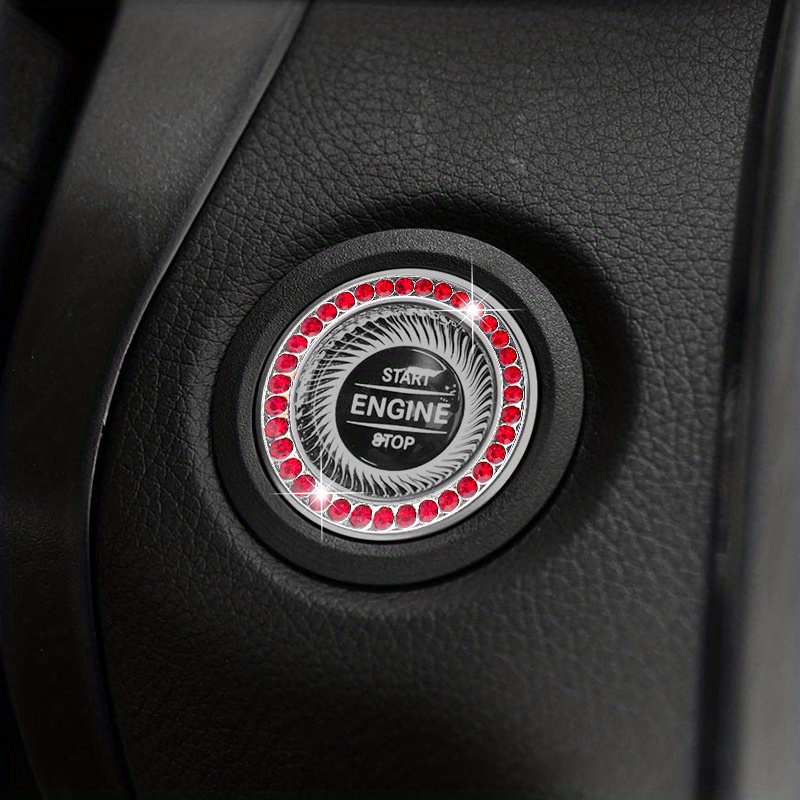 Kaufe Auto Motor Zündung Start Stop Knopf Kristall Dekoration für