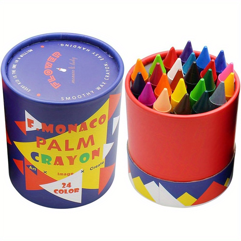 16 Colors And 24 Colors Non-toxic Crayons, Easy To Hold Large