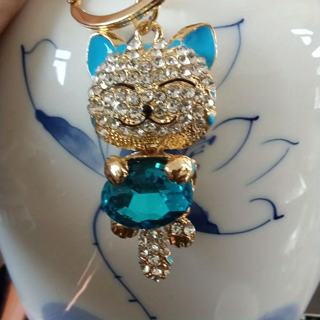 Cute Rhinestone Cat Keychain For Women - Perfect Bag Decoration And Gift  Idea - Temu