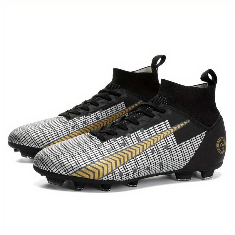 Men's Stylish Geo Print Ag Cleat Football Boots, Professional