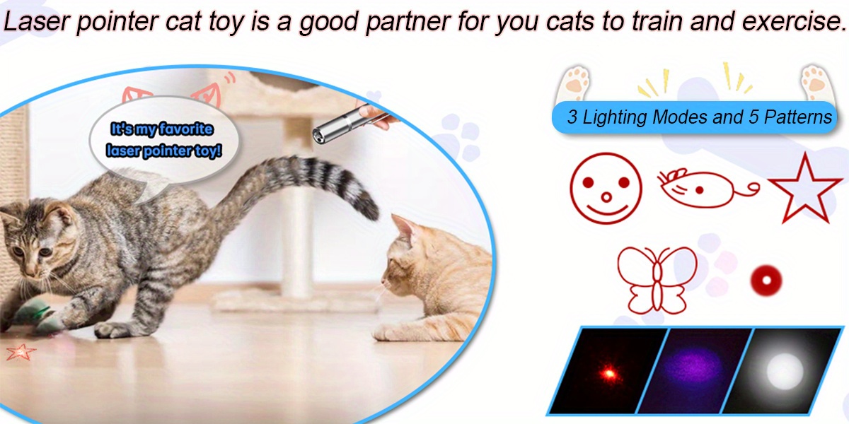 Pointeur laser de formation de chat de jouets d'animal familier  rechargeable d'USB avec la lampe de poche de LED - 1269671
