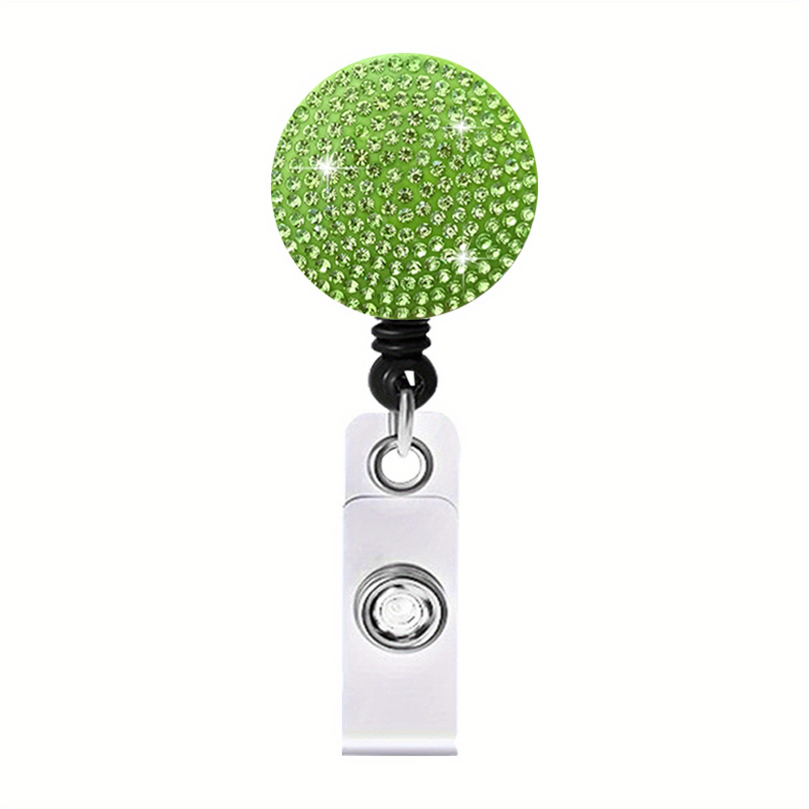 Retractable Id Badge Holder Glitter Badge Reel - Temu