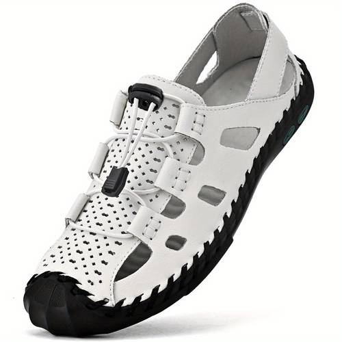 plus size mens strap sandals with durable non slip outdoor hiking trekking sandals comfy shoes spring and summer