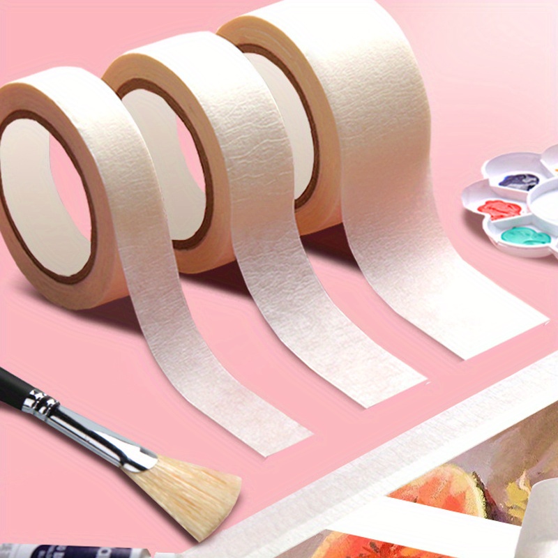 Watercolor Masking Tape Art Painting Adhesive Textured Tape Paper Writable  Anti-dirty Cover Glue Leave White Tool Art Supplies - AliExpress