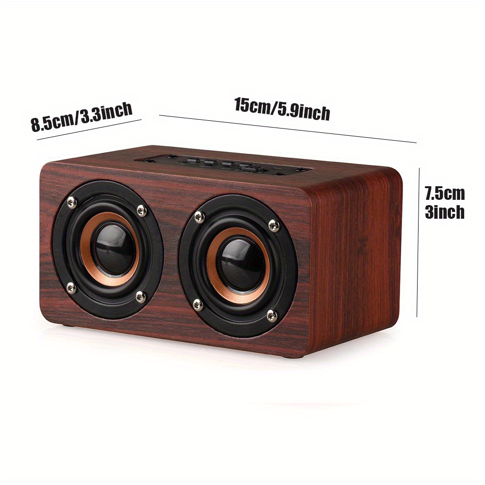 Retro Fm Radio Portable Wooden Bluetooth Radio Bass Speaker