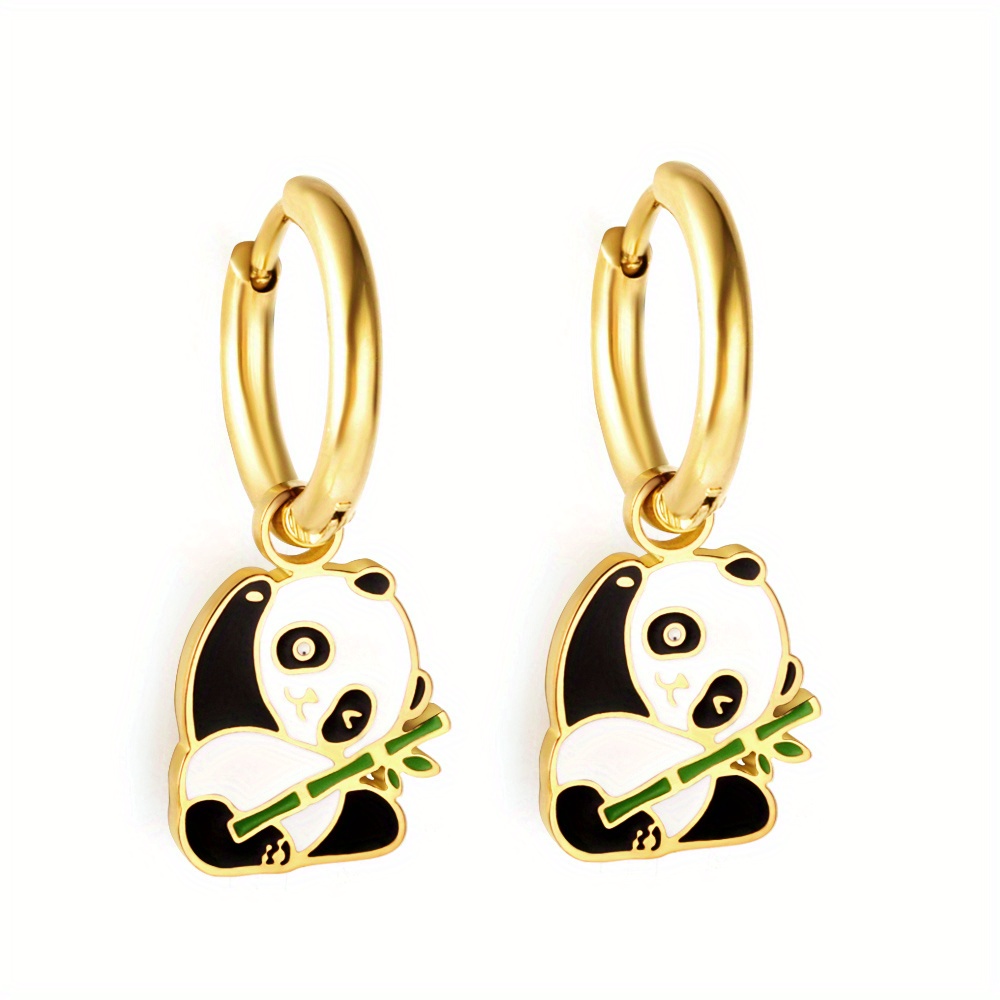 Lovely Animal Design Waterdrop Earrings Rabbit Pig Owl Tiger - Temu