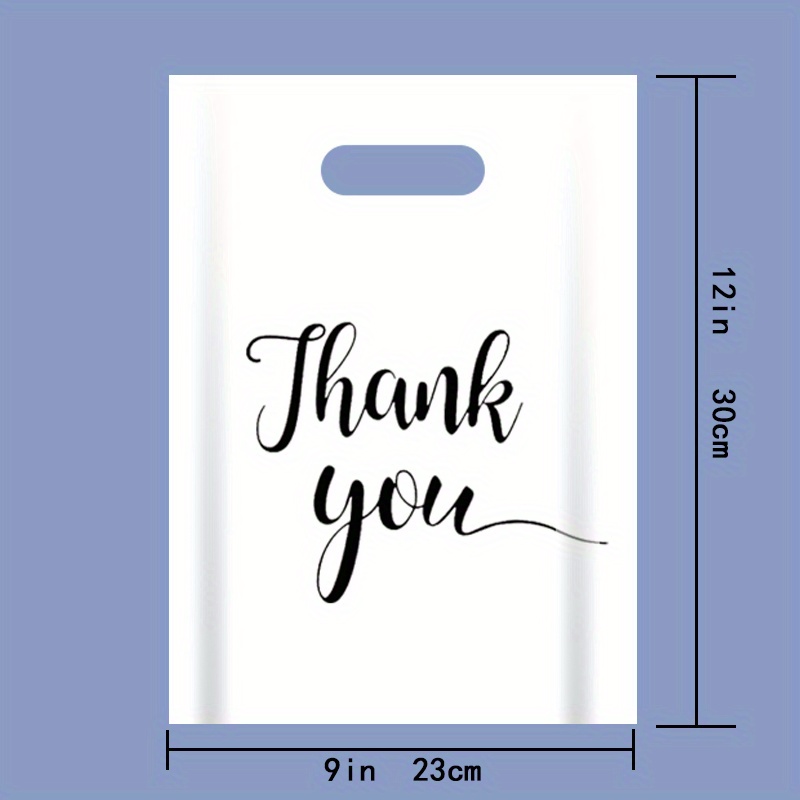 30PCS Colorful Plastic Thank You Bags Party Gift Bags with Handle for  Parties