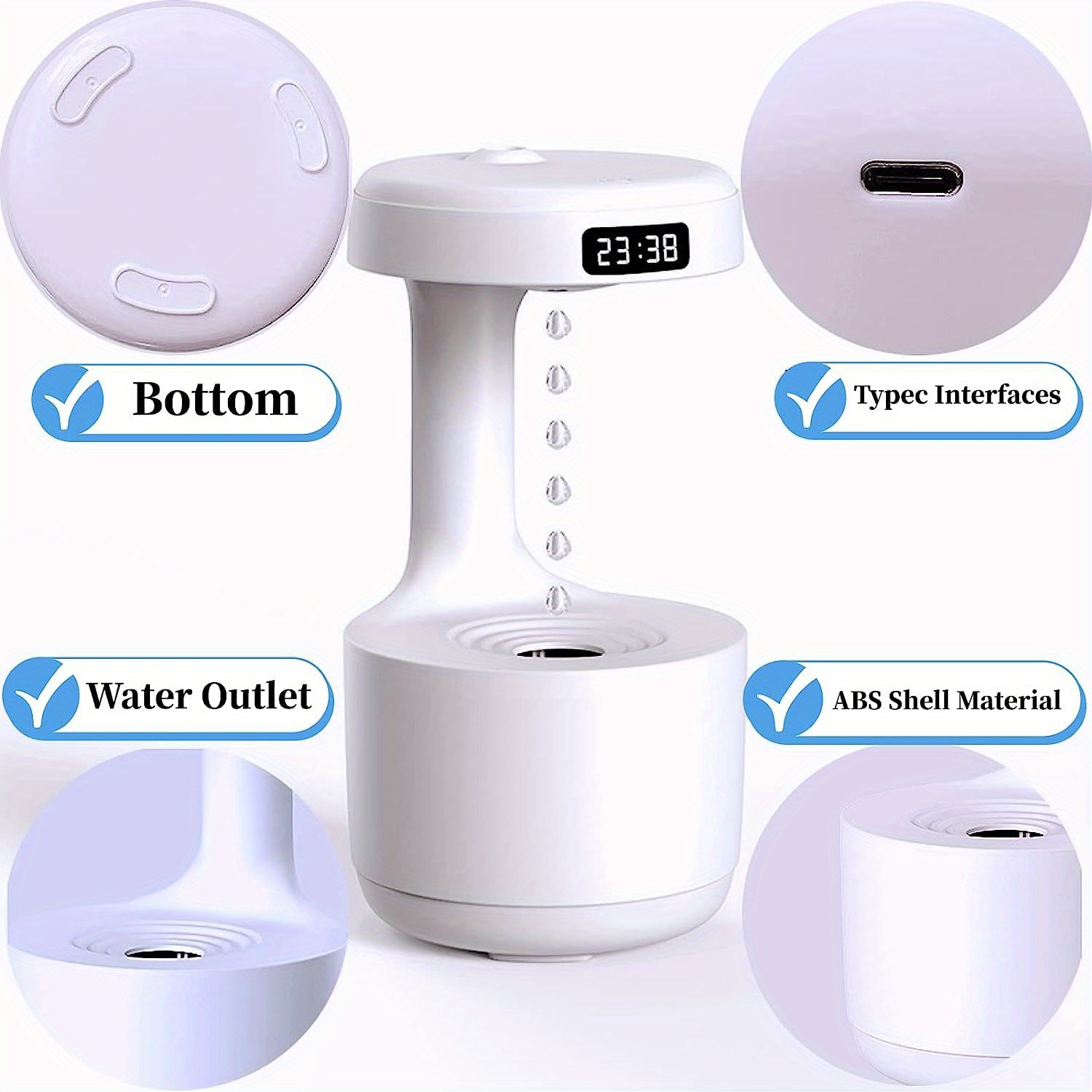 Household Anti-gravity Humidifier - White Color