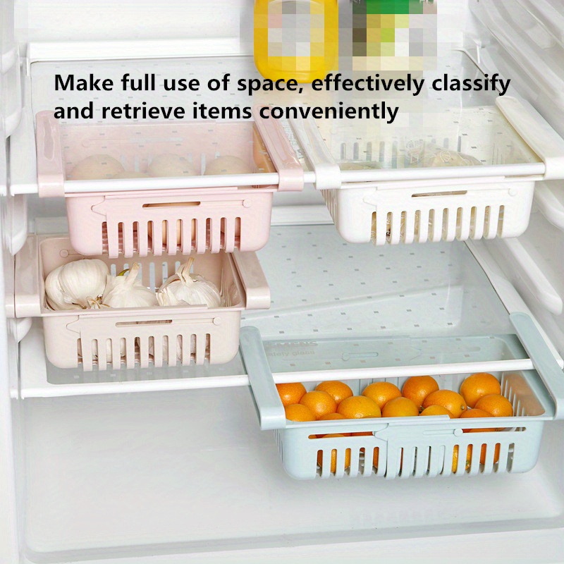 Retractable Tiered Fridge Organizer With Divider Shelf And - Temu