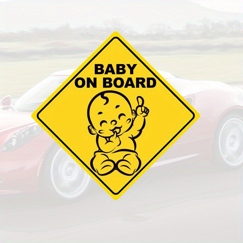 Panneau bébé à bord pour voiture - Panneau d'avertissement de voiture bébé  à bord - 2 pièces - imperméable à l'eau et durable
