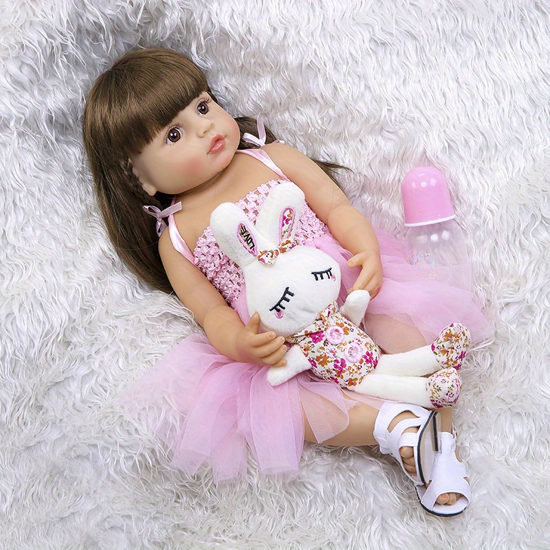 55cmの長い髪を持つ愛らしいリボーン人形 - 子供への完璧な創造的な