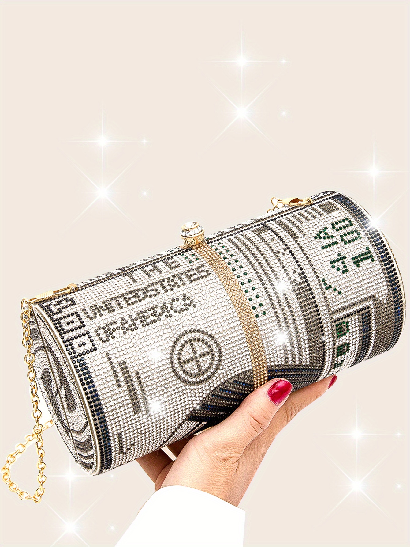 Glitter deals money clutch