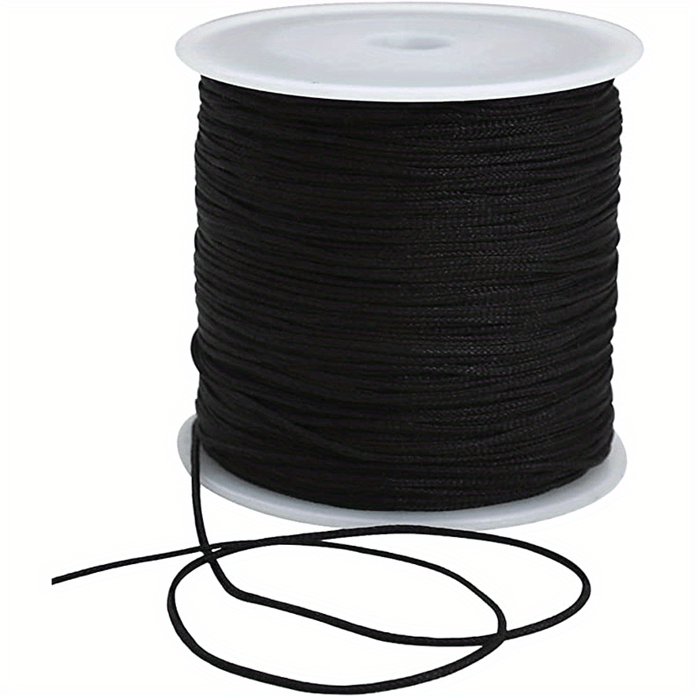 X 110 Yards Black Nylon Cord Satin String Bracelet Necklace - Temu New  Zealand