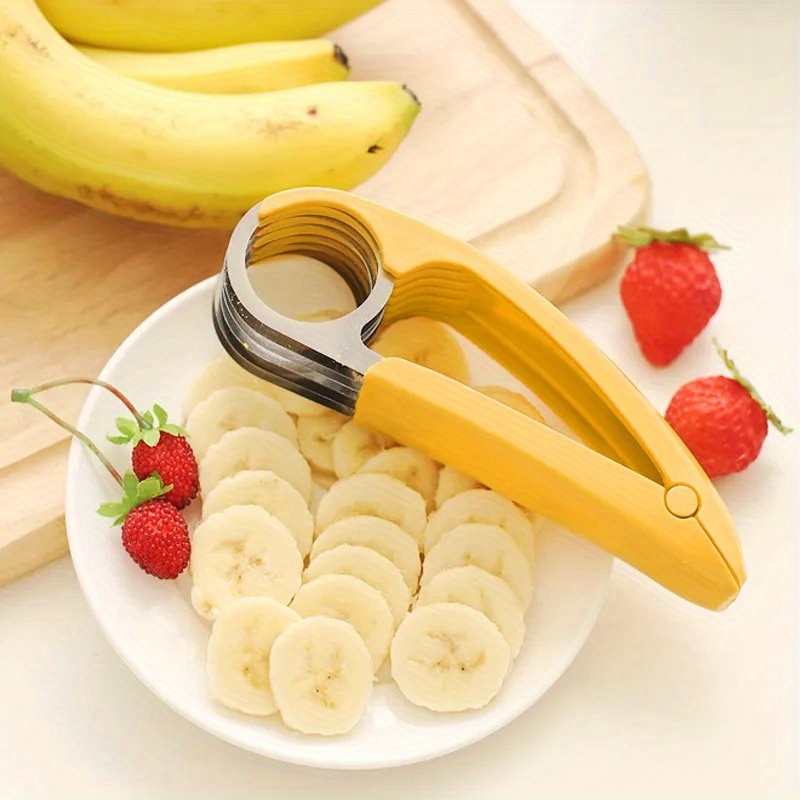 1pc, Fruit Slicer, Creative Banana Slicer With Spoon, Fruit Splitter,  Reusable Fruit Slicer, Multifunctional Strawberry Slicer, Washable Fruit  Slicer