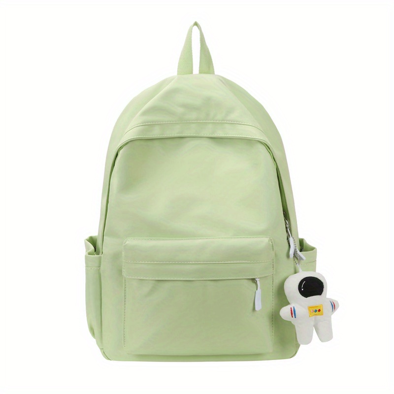 Casual Student Bag Lightweight Backpack With Pendant