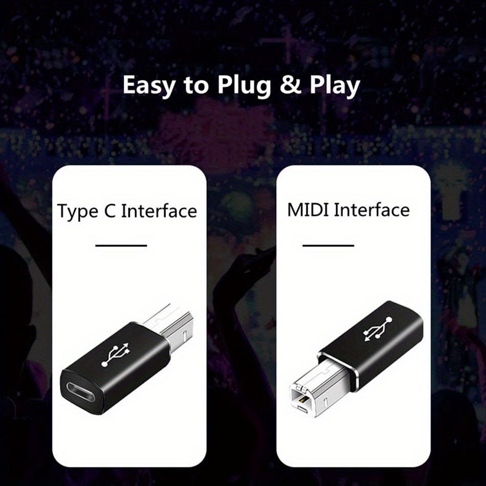 2pcs Adaptateur USB C Vers USB B, Convertisseur D'interface MIDI Pour DIMI,  Piano Électrique, Imprimante , Synthétiseur Et Autres Appareils /  Ordinateurs Portables De Type C - Temu Belgium