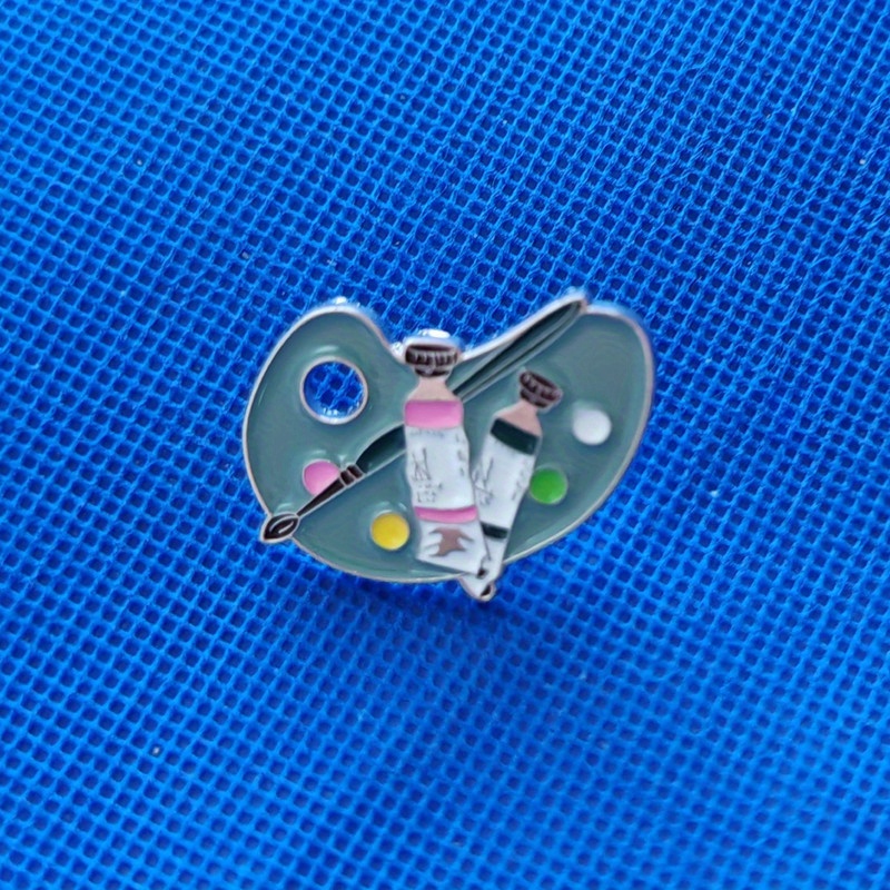 Paint Palette Brooch Pins Enamel Metal Temu United Kingdom