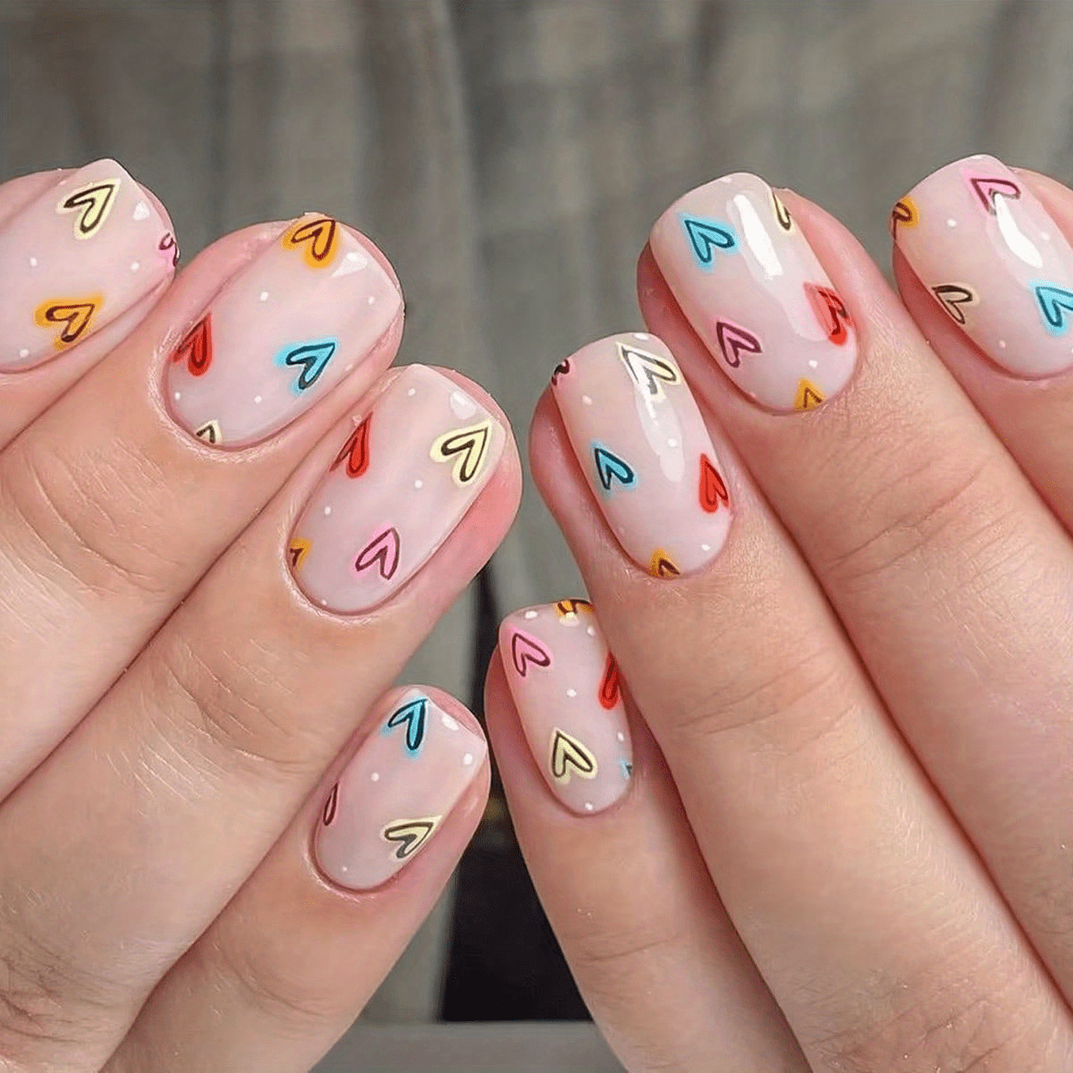 24PCS Fake Nails Cute Cat Girls Sweet Style Short Press On Nails Wearable  Finished Nail Piece Fully Covered Nail Decoration - AliExpress