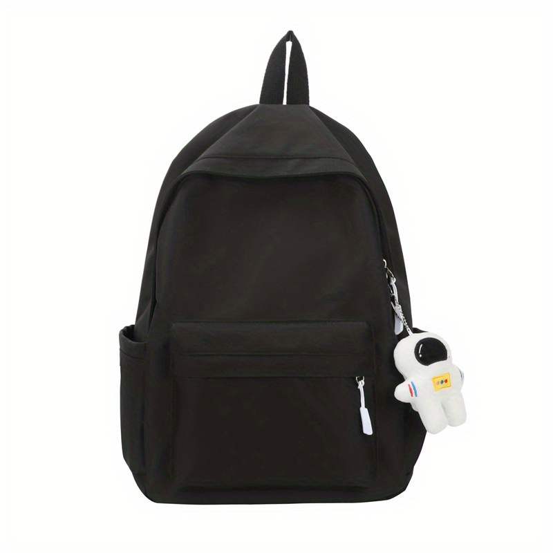 Casual Student Bag Lightweight Backpack With Pendant