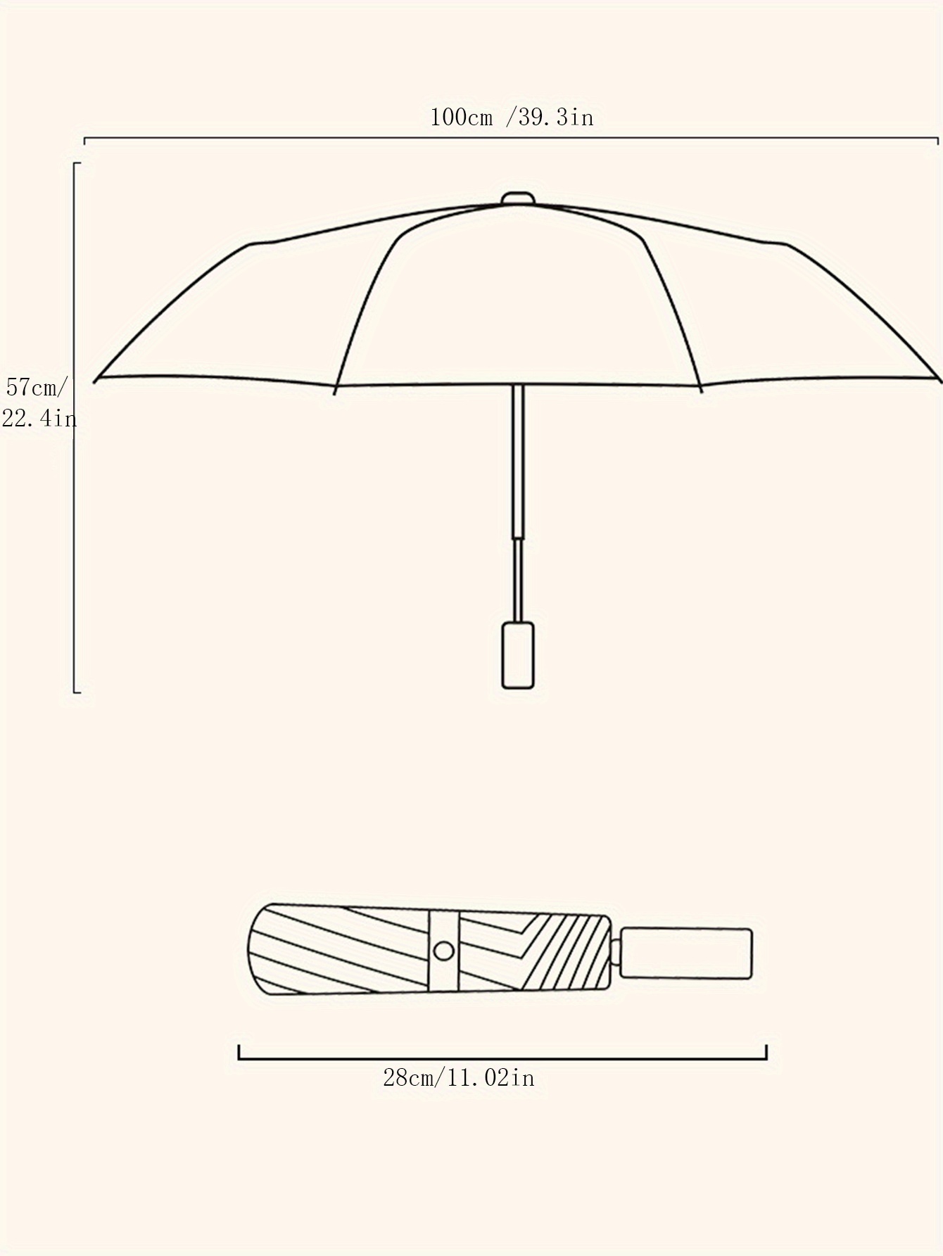 1pc simple cartoon kittens printed black and white automatic umbrella sunny and rainy dual use uv protection umbrella thickened and reinforced umbrella frame details 6