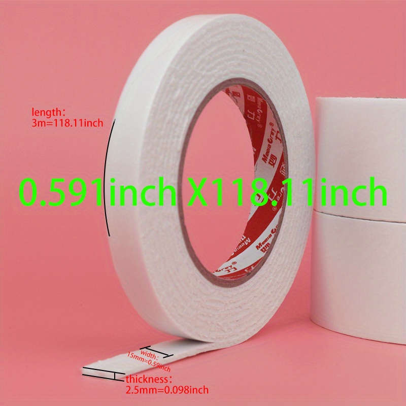 White Sponge Double-sided Foam Tape For Mounting Fixing Pad Adhesive Super  Strong Double-sided Tape Paste Fixing Pad - Temu Philippines