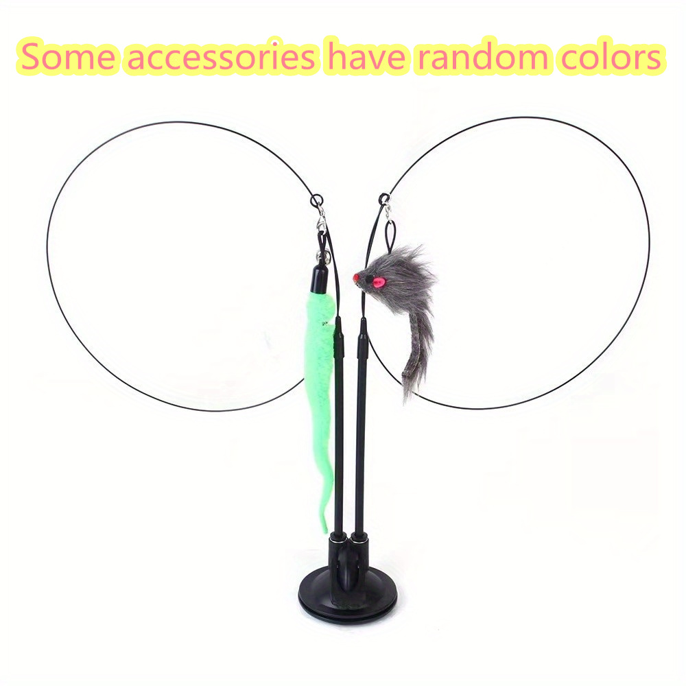 Double headed Suction Cup Cat Feather Wand Toy The Purr fect - Temu